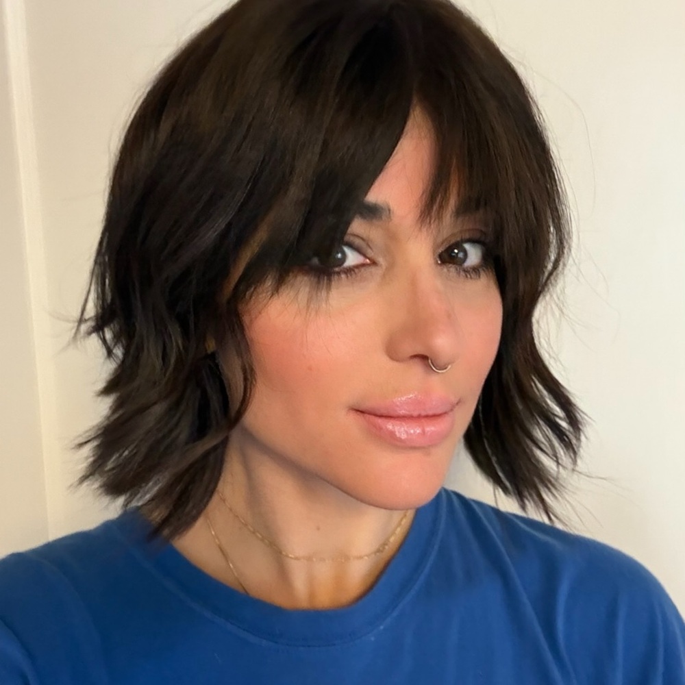 11-12” Madison Hair Collection Dark Brown Lace Top Wig with Bangs | Comfort Cap